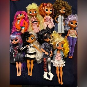 LOL Surprise OMG MGA 9" Movie Magic Wildflower Roller Chick Shadow Dollie 9 Lot